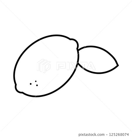 檸檬插圖-線條畫 檸檬插圖-線條畫 125268074