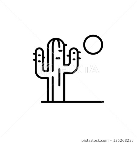 Desert cactus icon 125268253