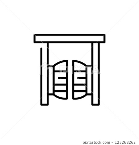 Saloon doors icon Saloon doors icon 125268262