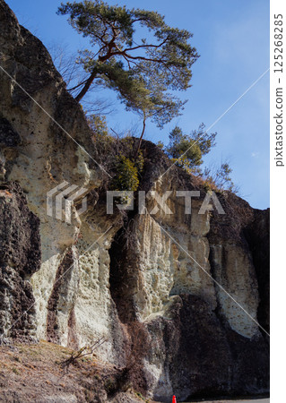Strange rock formations near the Oya Quarry in Tochigi Prefecture Strange rock formations near the Oya Quarry in Tochigi Prefecture 125268285