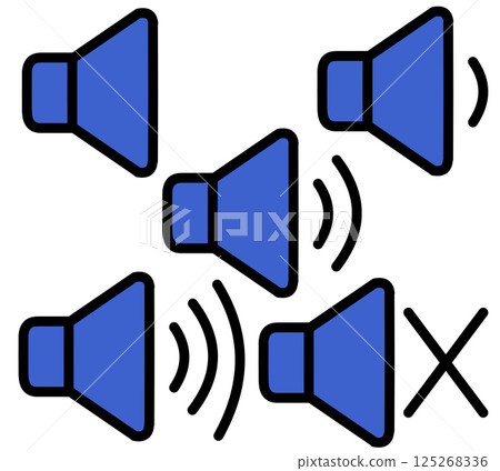 Simple speaker set (blue) 125268336