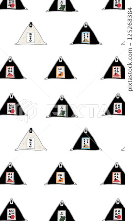 六種便利商店飯糰的插圖 125268384