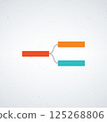 Simple Abstract Flow Chart Diagram on Light Textured Background 125268806