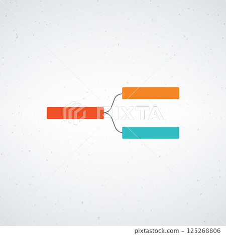 Simple Abstract Flow Chart Diagram on Light Textured Background Simple Abstract Flow Chart Diagram on Light Textured Background 125268806