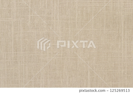 Brown linen fabric texture background, seamless pattern of natural textile. 125269513