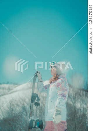 滑雪板 女生 女孩 125270125