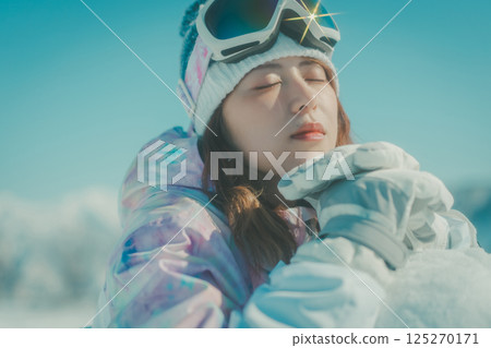 snowboard, snowboarding, female 125270171