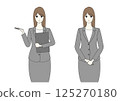 穿西裝的辦公室女性（2 種向量圖案） 125270180