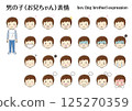男孩的面部表情集 125270359
