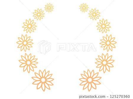 黃色漂亮花線裝飾框 黃色漂亮花線裝飾框 125270360
