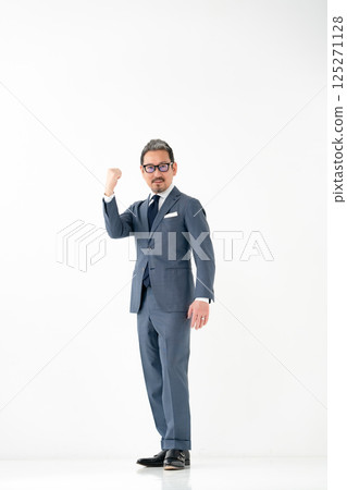 Men in suits, business, fist pump Men in suits, business, fist pump 125271128