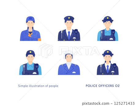 在警察局工作的人。警察職業向量圖示素材。 在警察局工作的人。警察職業向量圖示素材。 125271433