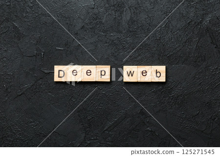 Deep web word written on wood block. Deep web text on cement table for your desing, concept Deep web word written on wood block. Deep web text on cement table for your desing, concept 125271545