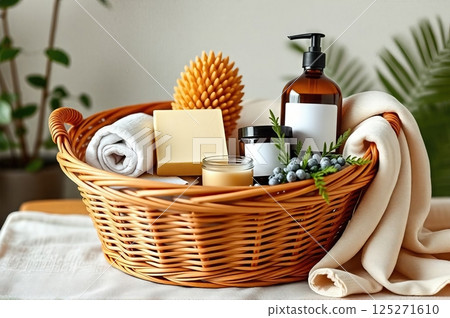 Luxurious Natural Spa and Wellness Collection Essential Elements for Mindful Self-Care and Therapeutic Relaxation 125271610