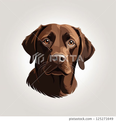 拉布拉多獵犬仔細觀察狀況 拉布拉多獵犬仔細觀察狀況 125271649