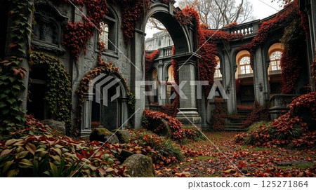 church in the autumn church in the autumn 125271864