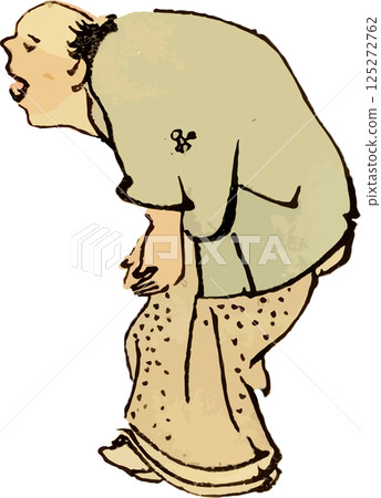 謙卑商人的簡單插圖 125272762