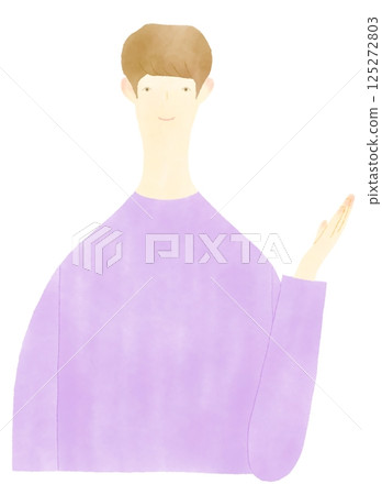 一位男士給予建議、指導和介紹 一位男士給予建議、指導和介紹 125272803