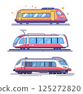 Cartoon train illustration material 125272820