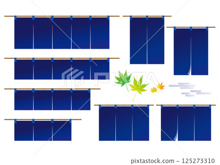靛藍諾倫向量插圖變化 125273310