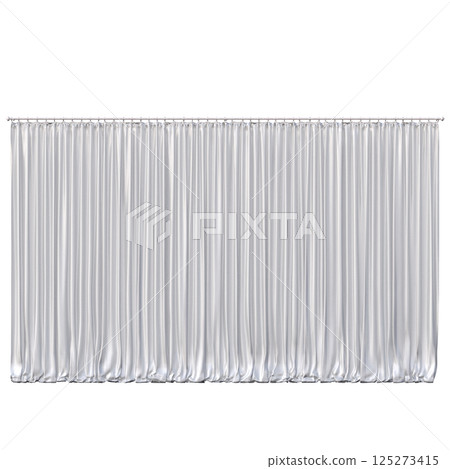 curtain isolated on a transparent background, interior decorations, 3D illustration, cg render 125273415