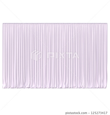 curtain isolated on a transparent background, interior decorations, 3D illustration, cg render 125273417