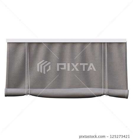 curtain isolated on a transparent background, interior decorations, 3D illustration, cg render curtain isolated on a transparent background, interior decorations, 3D illustration, cg render 125273421