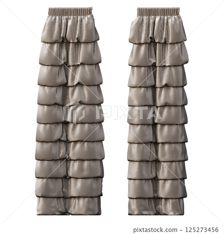 curtain isolated on a transparent background, interior decorations, 3D illustration, cg render curtain isolated on a transparent background, interior decorations, 3D illustration, cg render 125273456