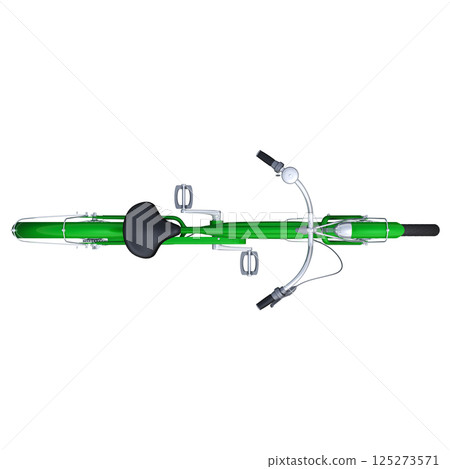 bicycle, isolate on a transparent background, 3d illustration, cg render 125273571