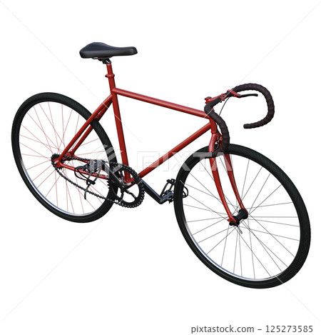 bicycle, isolate on a transparent background, 3d illustration, cg render 125273585
