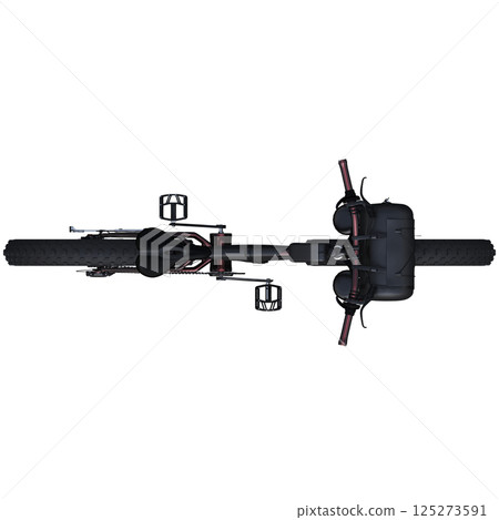 bicycle, isolate on a transparent background, 3d illustration, cg render bicycle, isolate on a transparent background, 3d illustration, cg render 125273591