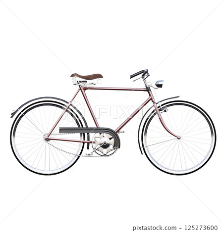 bicycle, isolate on a transparent background, 3d illustration, cg render bicycle, isolate on a transparent background, 3d illustration, cg render 125273600