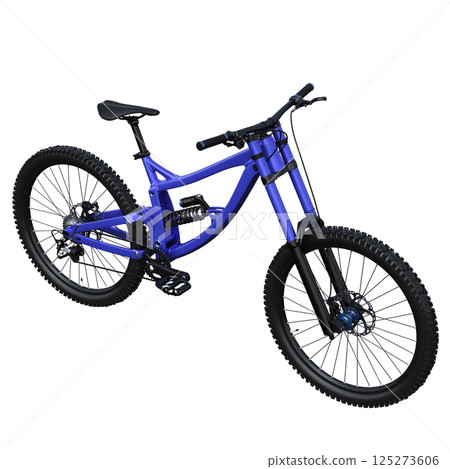 bicycle, isolate on a transparent background, 3d illustration, cg render 125273606