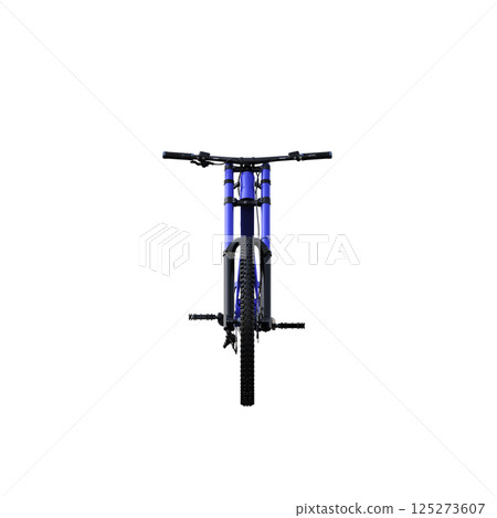 bicycle, isolate on a transparent background, 3d illustration, cg render 125273607