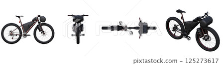 bicycle, isolate on a transparent background, 3d illustration, cg render 125273617