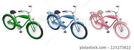 bicycle, isolate on a transparent background, 3d illustration, cg render bicycle, isolate on a transparent background, 3d illustration, cg render 125273622