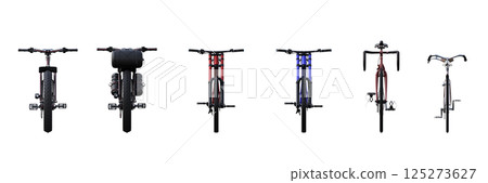 bicycle, isolate on a transparent background, 3d illustration, cg render 125273627