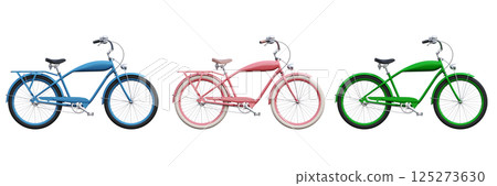 bicycle, isolate on a transparent background, 3d illustration, cg render 125273630