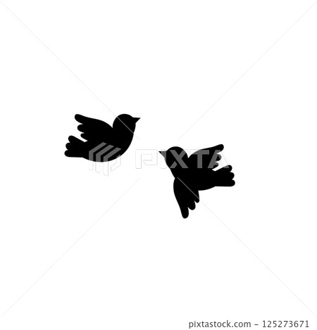 Pigeon silhouette vector illustration. 125273671