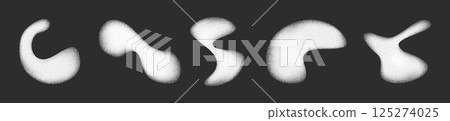 Noise grain textured organic y2k shapes set 125274025