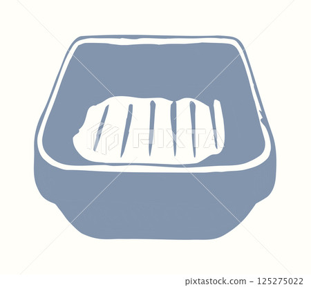 Soap dish. Vector pen drawing 125275022