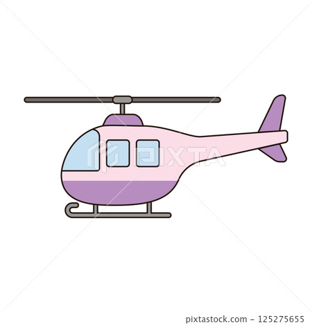 HELICOPTER cute vehicle doodle icon kawaii style simple outline isolated vector transportation illustration travel element drawing object HELICOPTER cute vehicle doodle icon kawaii style simple outline isolated vector transportation illustration travel element drawing object 125275655