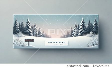 雪花賀卡，深藍色向量插圖 125275933