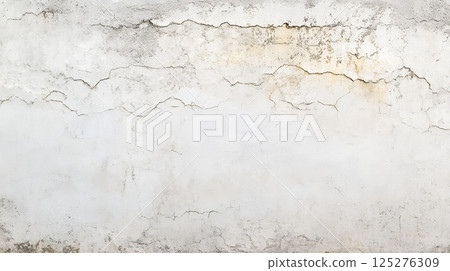 Cracked paint on exterior wall Cracked paint on exterior wall 125276309