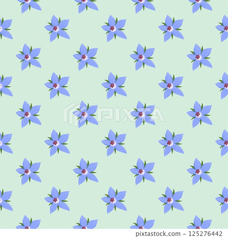 Vintage Viola Seamless Floral Pattern Green background Vintage Viola Seamless Floral Pattern Green background 125276442