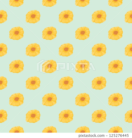 Vintage Borage Seamless Floral Pattern Green background Vintage Borage Seamless Floral Pattern Green background 125276445
