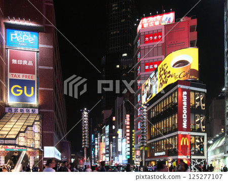Bustling Shinjuku Kabukicho at night - Cityscape (March 2025) 125277107