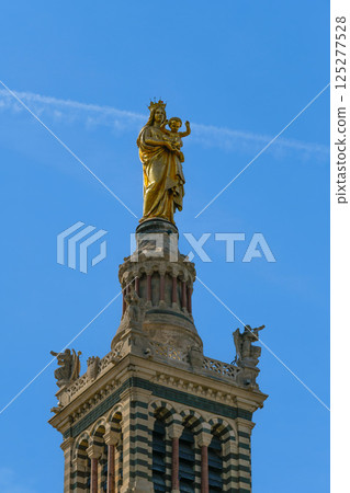 Notre Dame de la Garde or Our Lady of the Guard is a catholic church in Marseille city in France Notre Dame de la Garde or Our Lady of the Guard is a catholic church in Marseille city in France 125277528
