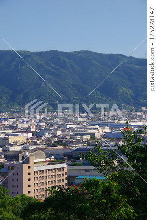 View of the Mishima substation from Shiroyama Park in Shikokuchuo City, Ehime Prefecture 125278147