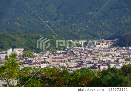 View of Kanebu-cho from Shiroyama Park in Shikokuchuo City, Ehime Prefecture 125278151